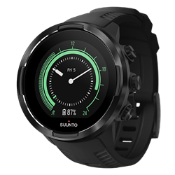 ss050019000 suunto9 gen1 baro black perspective view clface suunto9 green 01